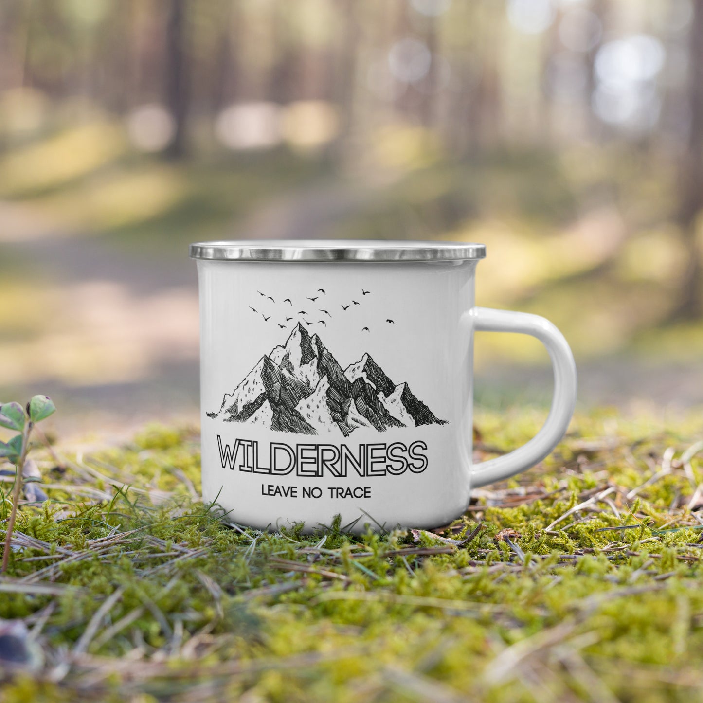 Mountain Scene Enamel Mug